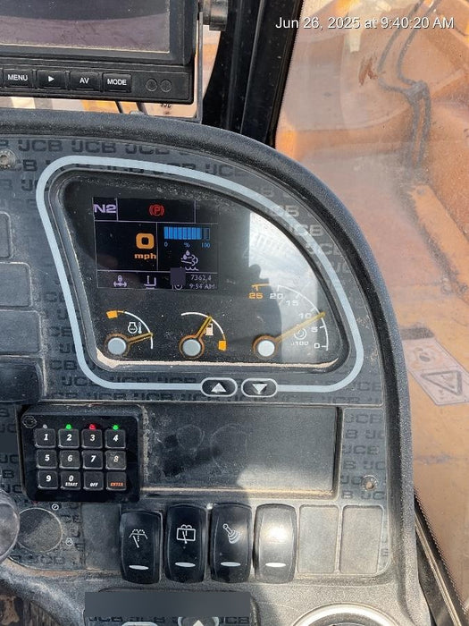 2019 JCB 512-56 Enclosed Cab, 109 HP, Solid Tires, Worklights, Beacon, Aux Hydraulics, Lifting Eye w/60" Carriage/60" Forks