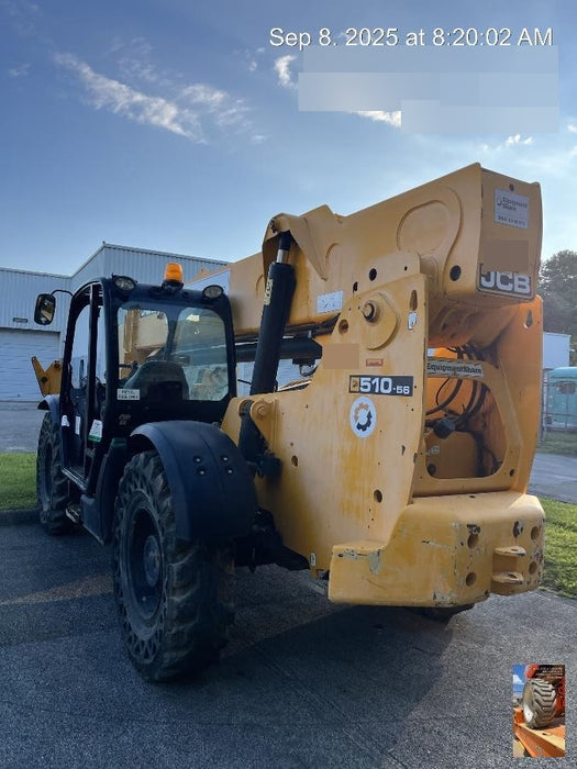 2019 JCB 510-56 Canopy, 74 HP, Solid Tires, STD Worklight, Beacon, Aux Hydraulics, Lifting Eye, Back up Alarm w/66" Carriage/60" Forks
