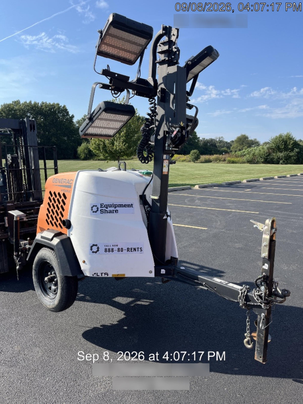 2024 Generac MLT2 Diesel, Flex Switch 120V Input, Powerzone Controller, 
(4) 320W LED Lights, 4kW Generator, 39.9 Gal Fuel Tank, 2" Ball, T3