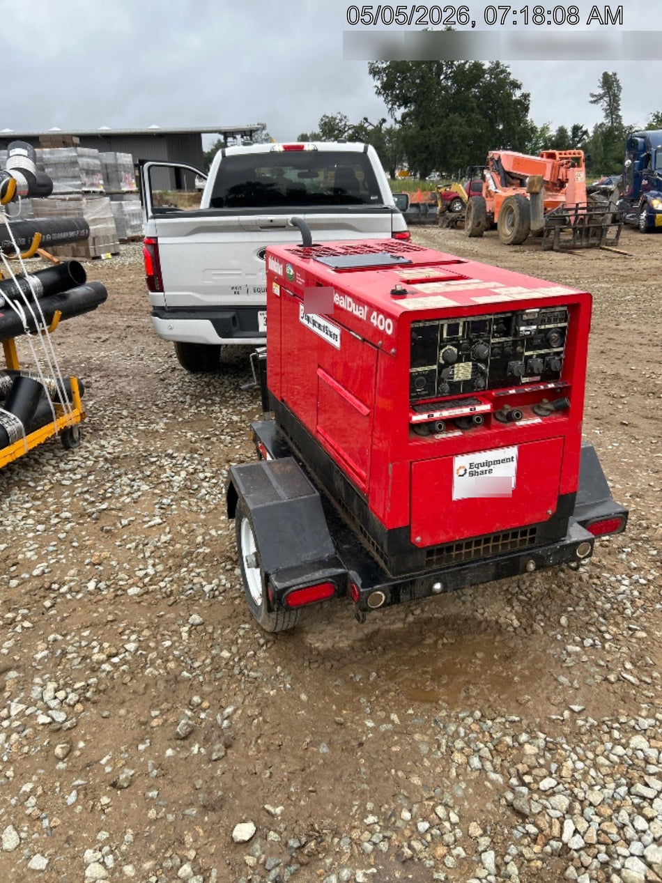 2022 Shindaiwa DGW400MDL Kubota D902 Engine, 23 HP, Dual Op Welder, Wire, Arc, Droop Stick, Tig, and CC Stick Functionality, Simulphase, 3 Phase and 1 Phase Gen Output, Single Axle NB Trlr, Slr Trckl Chrg 12V 12W, Fire Ext