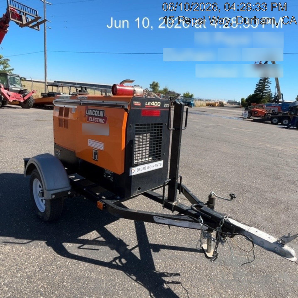 2022 Lincoln Electric LE400 Kubota V1505, Trlr, Cable Rack, Light Kit, ES Decals, T3