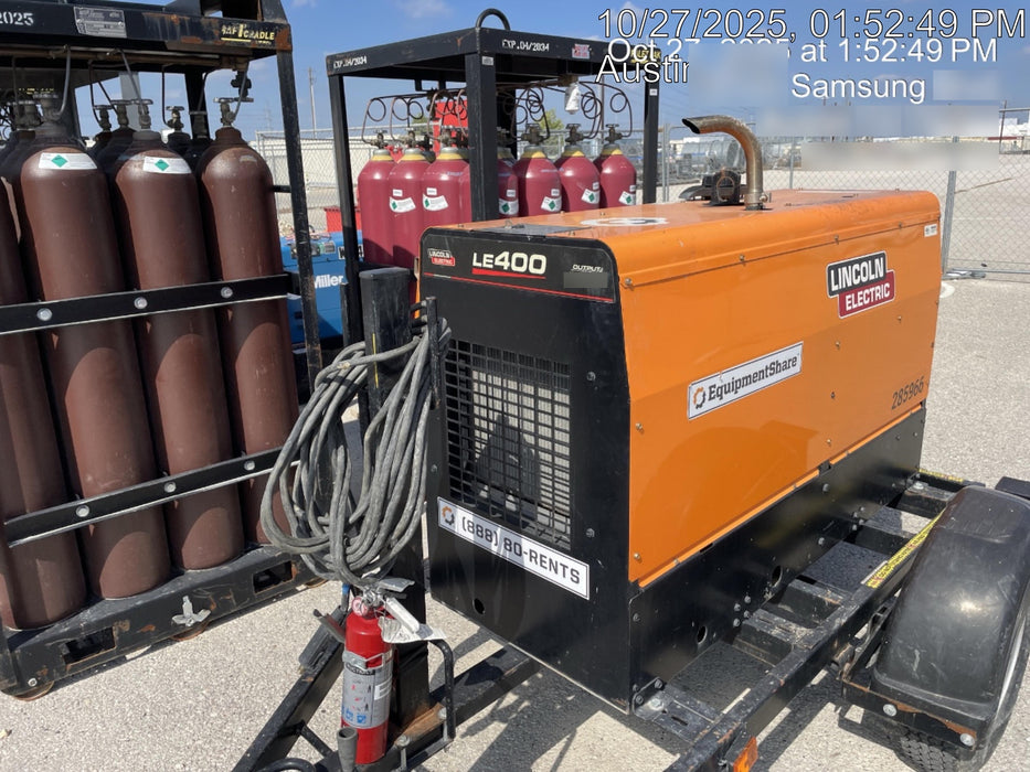 2022 Lincoln Electric LE400 Kubota V1505, Trlr, Cable Rack, Light Kit, ES Decals, T3