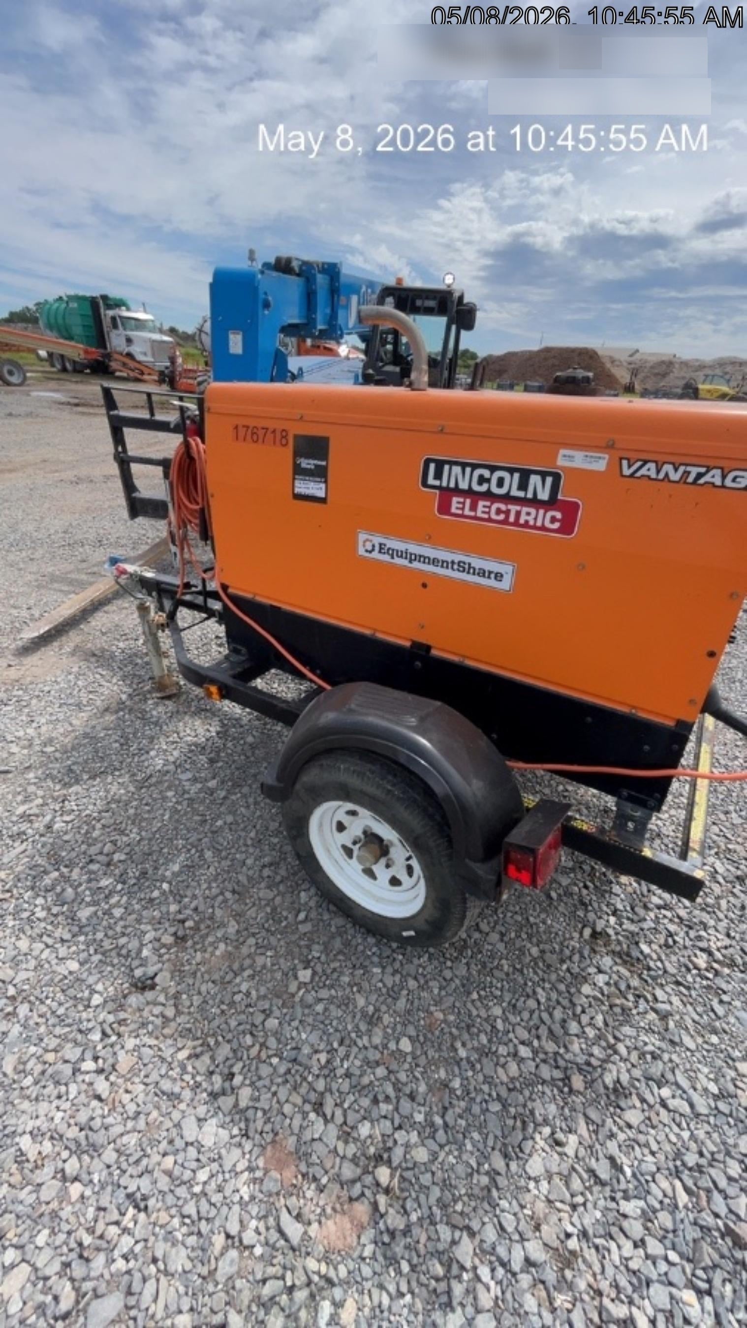 2021 Lincoln Electric Vantage 322 Vantage 322 Ready Pak 3 w/ Decals, ORANGE (includes trailer, cable rack, fender light kit) NO Telematics