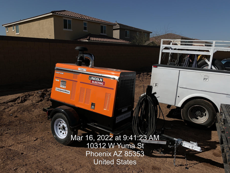 2021 Lincoln Electric Vantage 549X Ready Pak 3, ORANGE (includes trailer, cable rack, fender light kit)