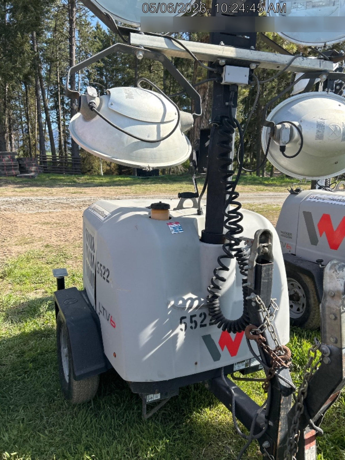 2017 Wacker Neuson LTV6L-MH Wacker Neuson 6 kW Towable Light Generator