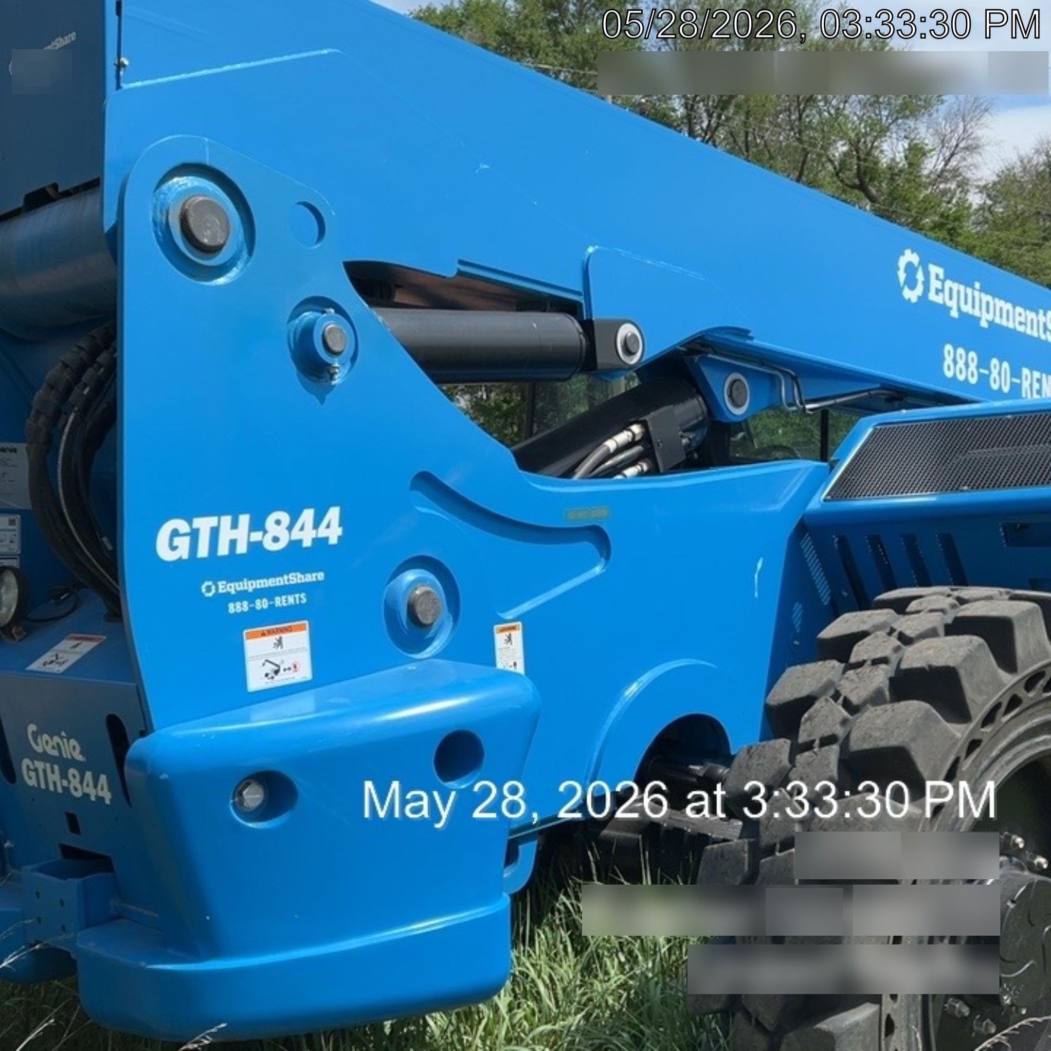 2024 Genie GTH-844 74Hp Dsl, Cab/Heat/Air, Sld Tires, LED WL, Bcn, L Hook, T3 + Access Control