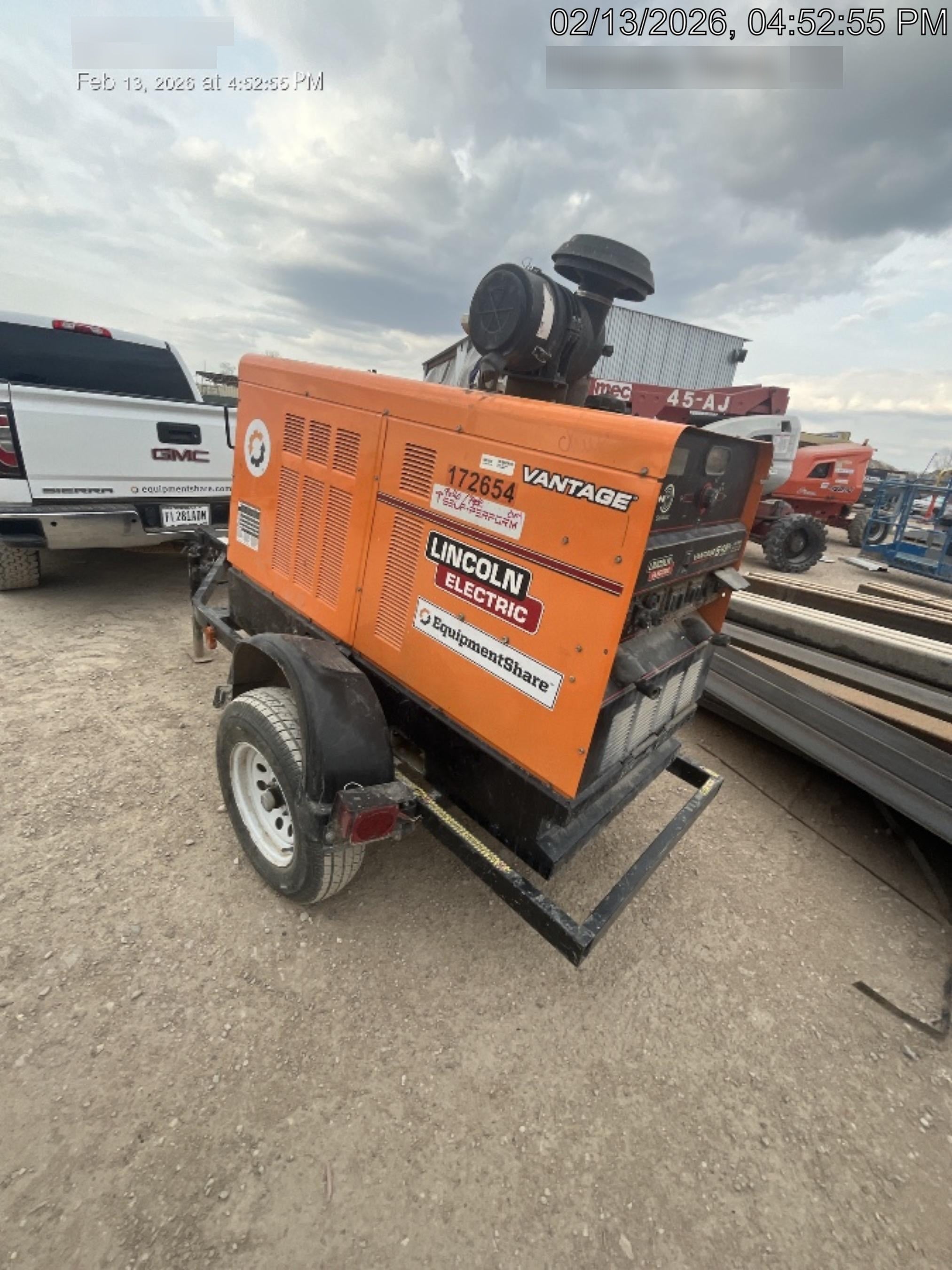 2021 Lincoln Electric Vantage 549X Ready Pak 3, ORANGE (includes trailer, cable rack, fender light kit)