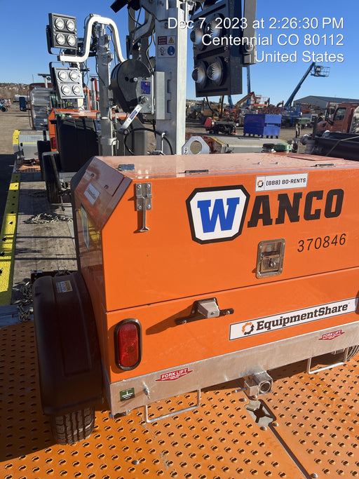 2023 Wanco WLTT-4MM4K Diesel, Deep Sea Controller, Shore Power Plug, Auto Start, (4) 350W LED Floodlights, 4kW Generator, 60 Gal Fuel Tank, 2" Ball, T3