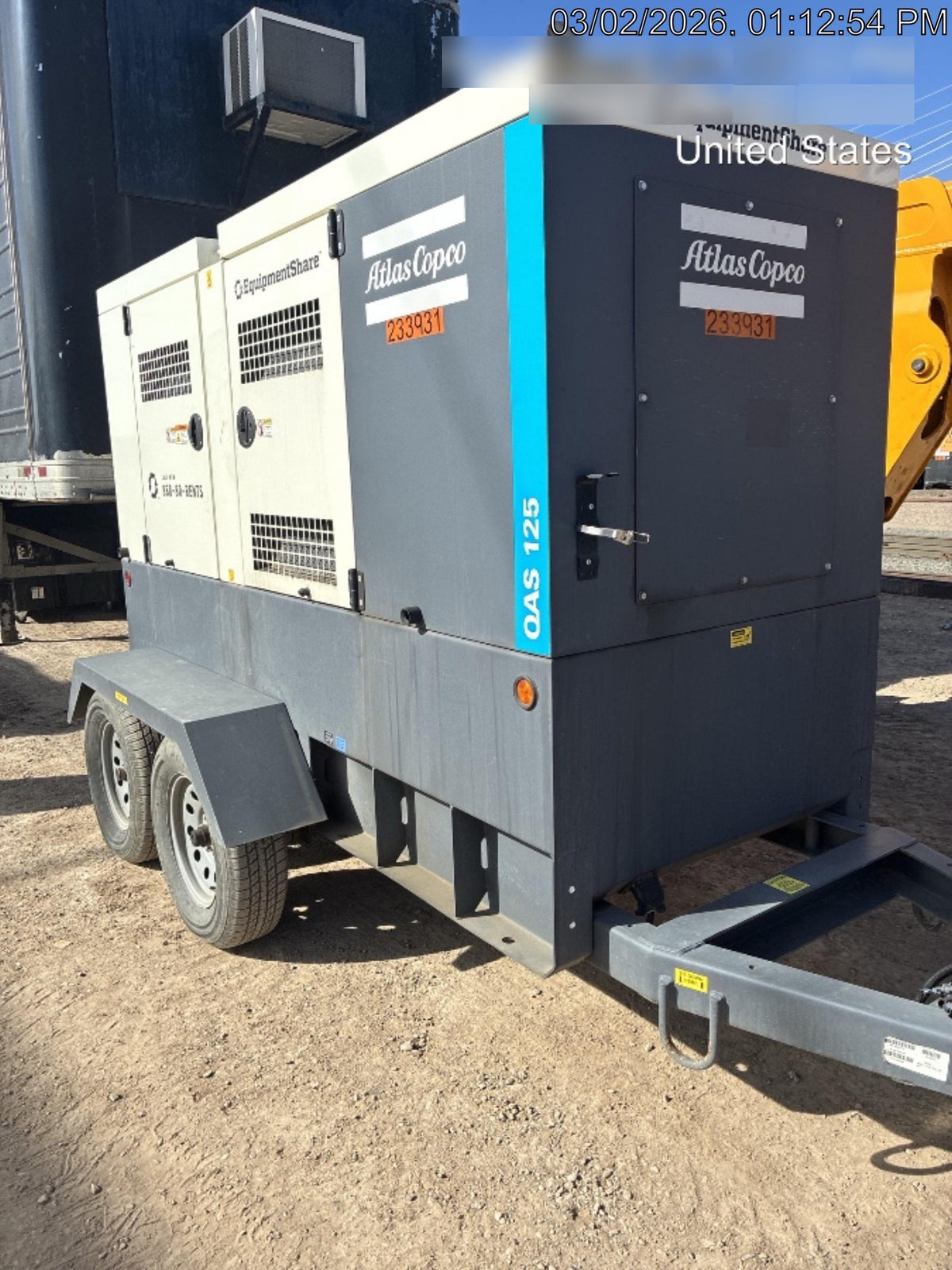 2022 ATLAS COPCO QAS 125