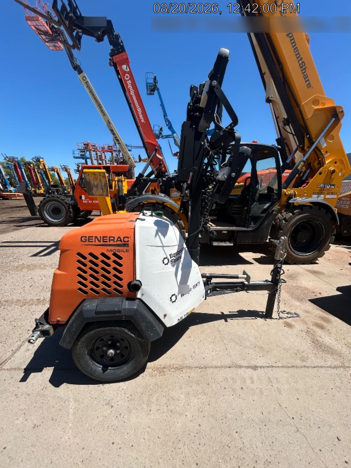 2024 Generac MLT2 Diesel, Flex Switch 120V Input, Powerzone Controller, 
(4) 320W LED Lights, 4kW Generator, 39.9 Gal Fuel Tank, 2" Ball, T3
