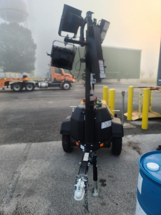 Allmand NLV3GR (4) LED Light Fixture 350W, 23' Vertical Mast, 3kW Prime, Towable, Deep Sea L401, Leveling Jacks, Yanmar T4F 5.8hp