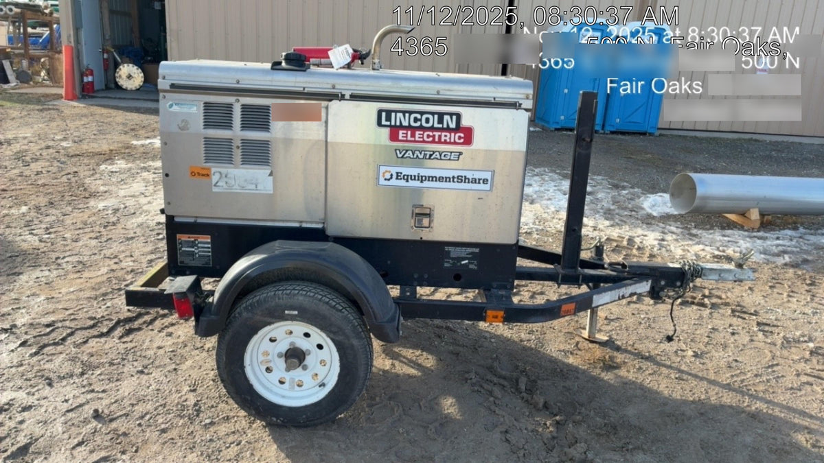 2019 Lincoln Electric Vantage 322 Lincoln Vantage 322 Welder w/Trailer, Light Kit, Cable Rack
