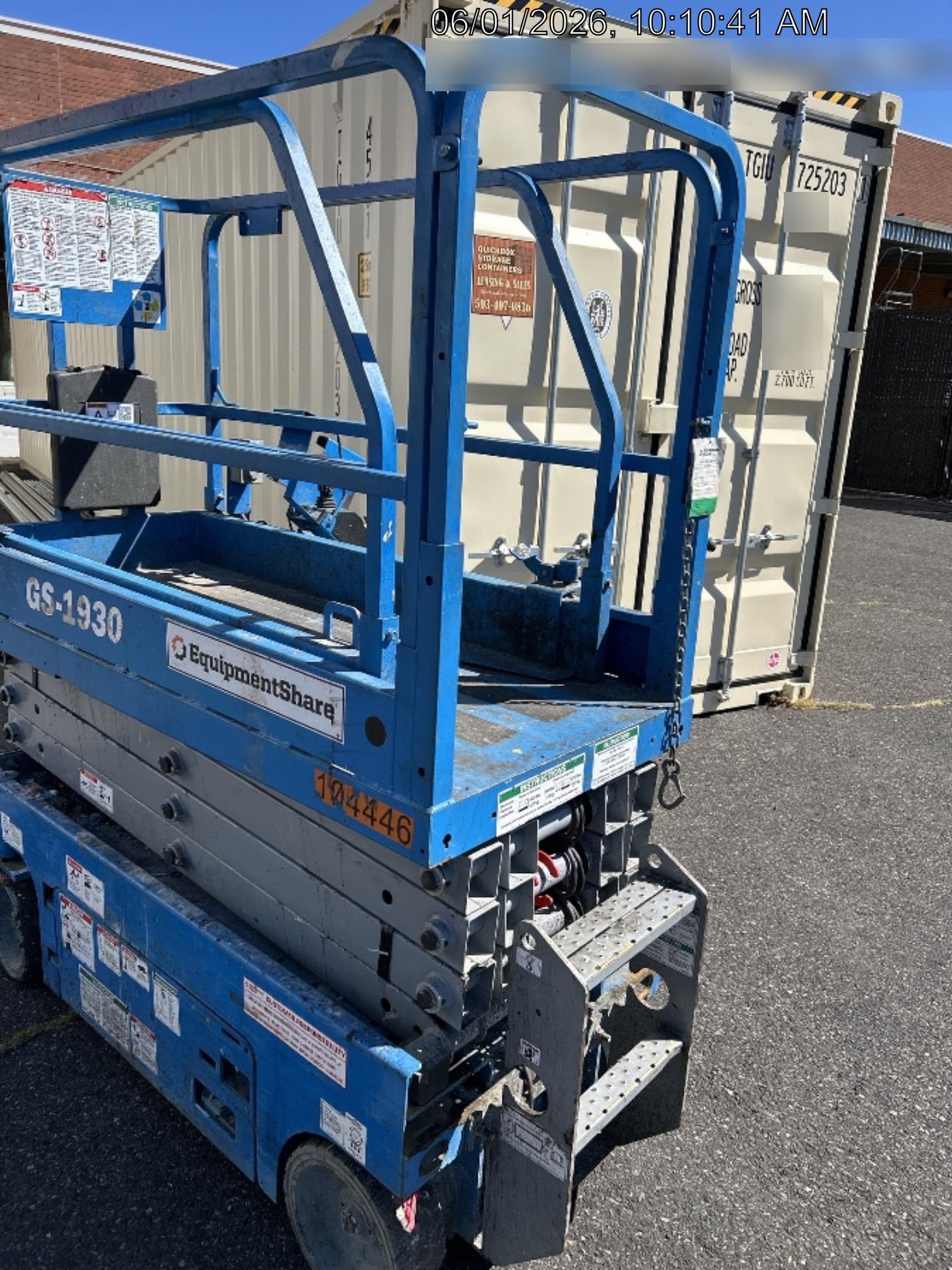 2020 Genie GS-1930 Standard Machine, 800W Inverter