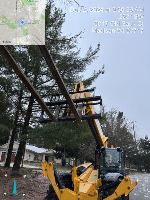 2020 JCB 510-56 Cab/Heat/Air, 74 HP, Solid Tires, STD Worklight, Beacon, Aux Hydraulics, Lifting Eye, Back up Alarm w/66" Carriage/60" Forks