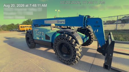 2018 Genie GTH-844 Genie GTH-844D w/Open ROPS, Solid Tires, Work Light/Beacon, 60" Carriage and Forks