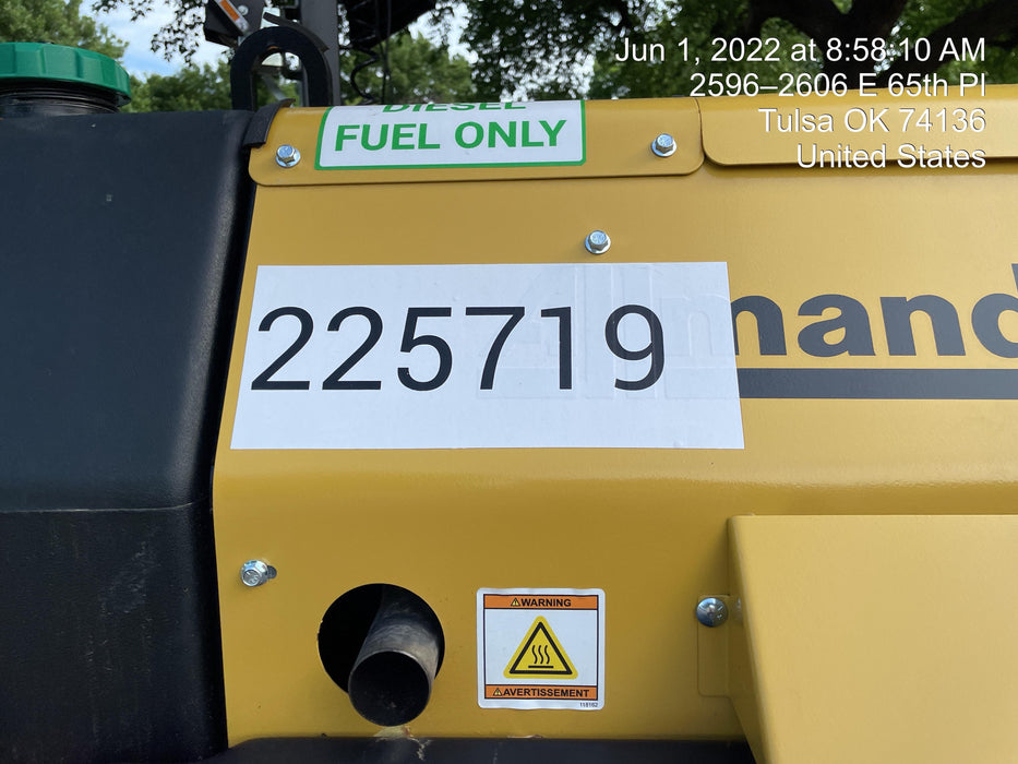 2022 Allmand NLV3GR (4) LED Light Fixture 350W, 23' Vertical Mast, 3kW Prime, Towable, Deep Sea L401, Leveling Jacks, Yanmar T4F 5.8hp