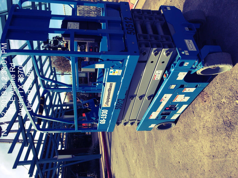 2019 Genie GS-1930 Fixed Rails with Chain Entry