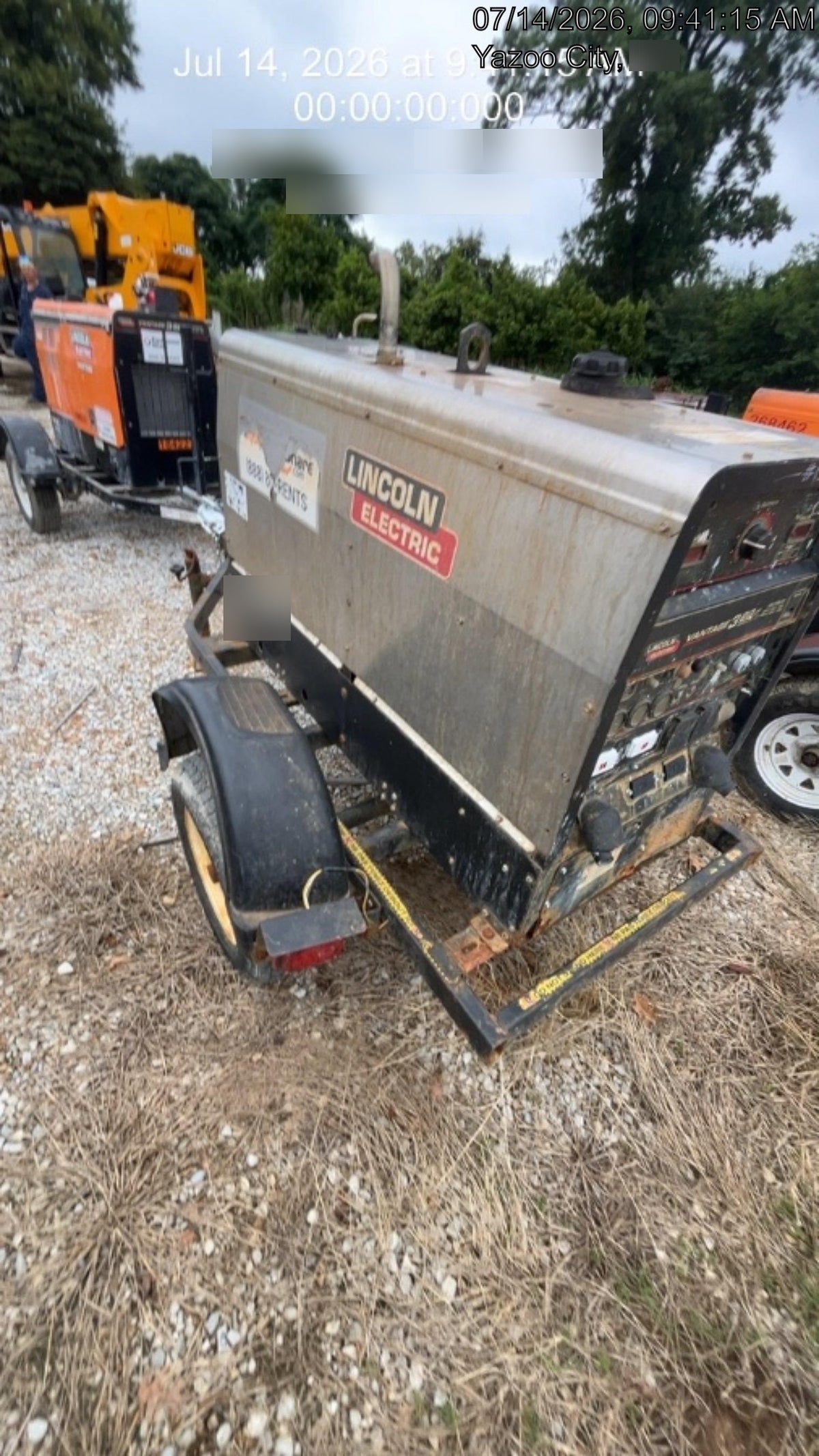 2018 Lincoln Electric Vantage 322 Lincoln Vantage 322 Welder Ready Pak 3 - Vantage 322, Trailer, Fender and light kit, Cable rack