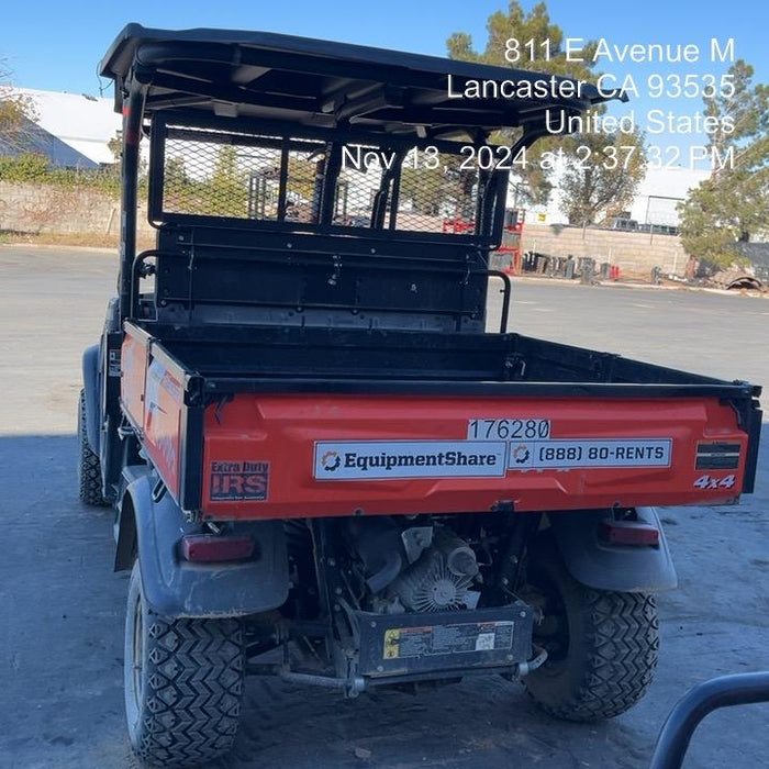 2021 Kubota RTV-X1140W-H Plastic Canopy, Windshield Acrylic Clear, LED Strobe Light, Wire Harness Kit, Back up Alarm