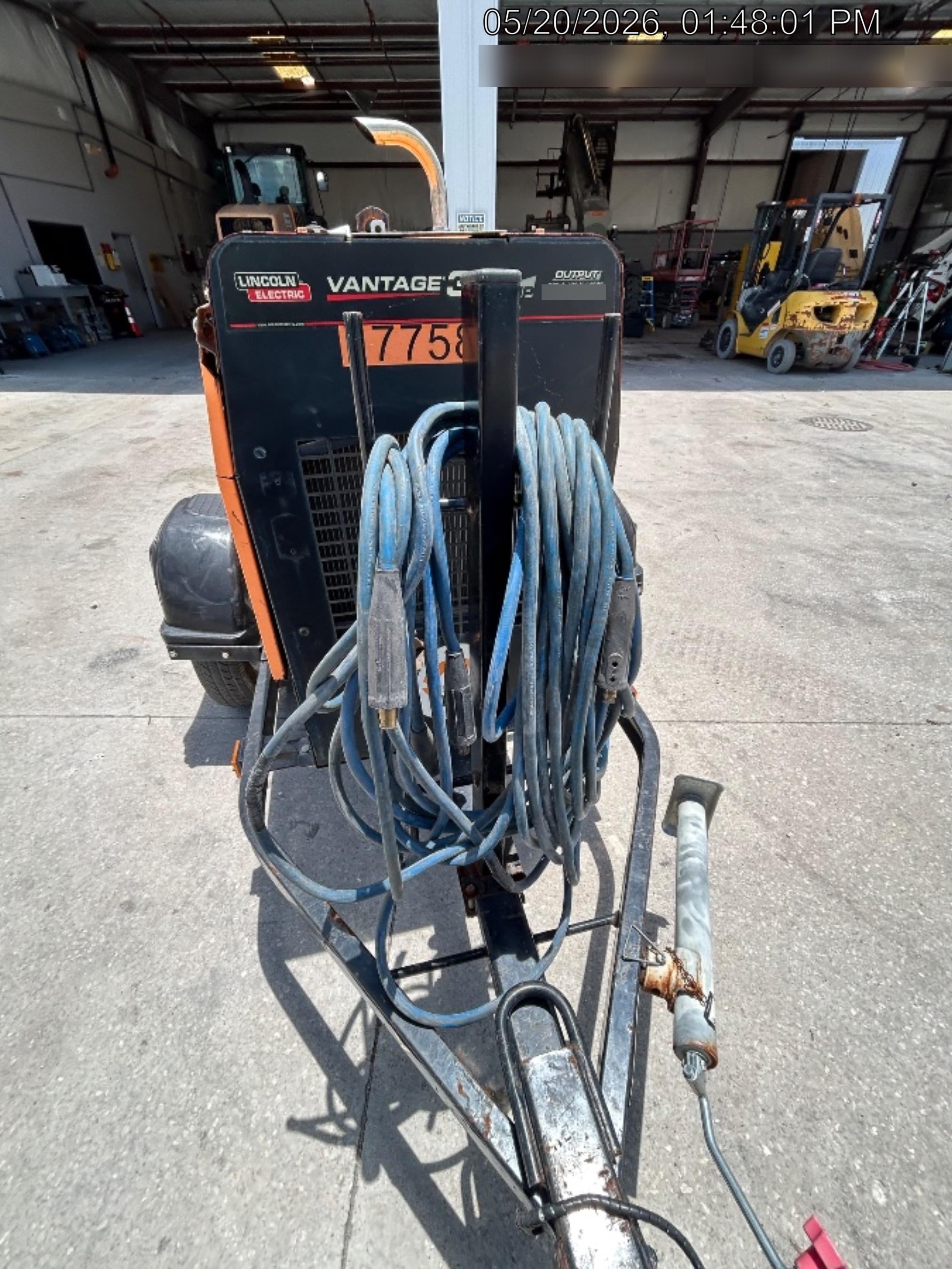 2021 Lincoln Electric Vantage 322 Vantage 322 Ready Pak 3 w/ Decals, ORANGE (includes trailer, cable rack, fender light kit) NO Telematics