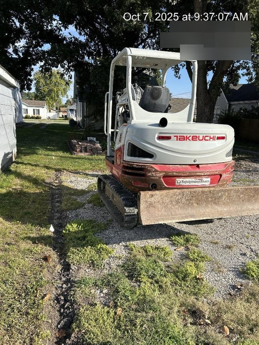 2019 Takeuchi TB240 Takeuchi TB240 Canopy w/Rubber Tracks, Auxiliary Hydraulics, Manual QC, Hydraulic Thumb, 12/18/24" Buckets
