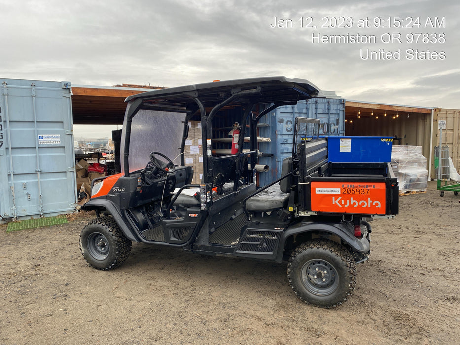 2022 Kubota RTV-X1140W-H Plastic Canopy, Windshield Acrylic Clear, LED Strobe Light, Wire Harness Kit, Back up Alarm