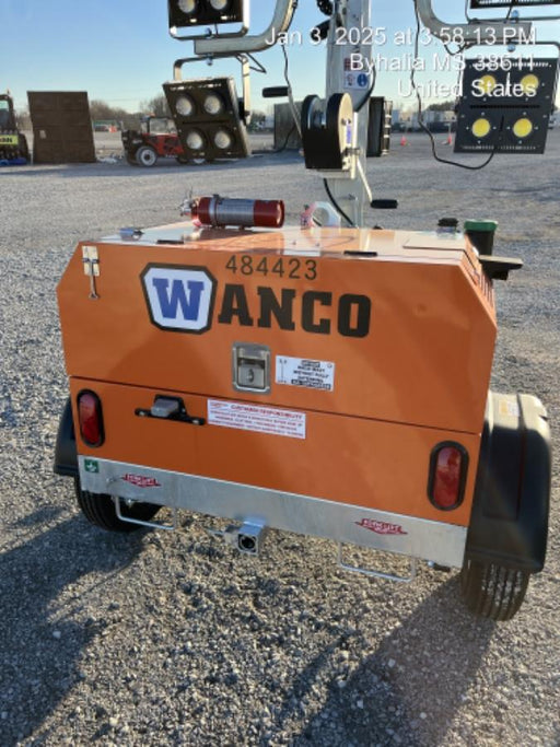 2024 Wanco WLTT-4MM4K Diesel, Mitsubishi L2E, 9.0HP @1800 rpm, Deep Sea Controller, Shore Power Plug, Auto Start, (4) 350W LED Floodlights, 4kW Generator, 60 Gal Fuel Tank, 2" Ball, T3