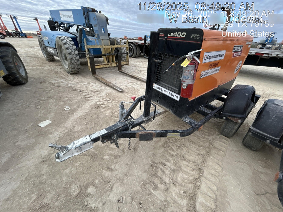 2022 Lincoln Electric LE400 Kubota V1505, Trlr, Cable Rack, Light Kit, ES Decals, T3