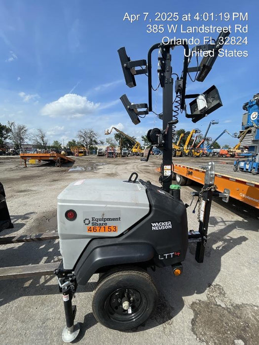 2024 Wacker Neuson LTT4 Diesel, Kohler KDW702, Deep Sea Controller, Auto Start, LED 320W, Bypass Outlet, T3