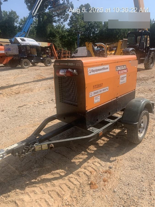 2021 Lincoln Electric Vantage 322 Vantage 322 Ready Pak 3 w/ Decals, ORANGE (includes trailer, cable rack, fender light kit) NO Telematics