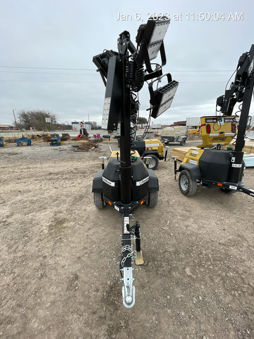 2022 Allmand NLV3GR (4) LED Light Fixture 350W, 23' Vertical Mast, 3kW Prime, Towable, ES Decals, T3