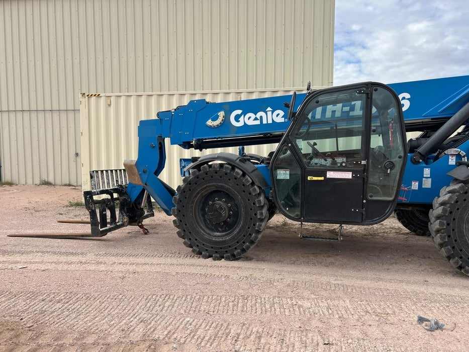 2018 Genie GTH-1056 Genie GTH-1056 w/Enclosed Cab w/HVAC, Work Lights, Solid Tires, Beacon, 60" Carriage and Forks
