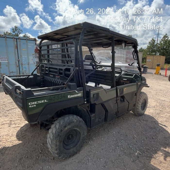 2019 Kawasaki Mule PRO-DXT Standard Options, Backup Alarm, Beacon, Plastic Hard Top, Poly Windshield, Horn Kit