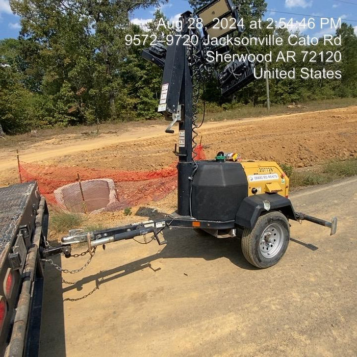 2022 Allmand NLV3GR (4) LED Light Fixture 350W, 23' Vertical Mast, 3kW Prime, Towable, Deep Sea L401, Leveling Jacks, Yanmar T4F 5.8hp