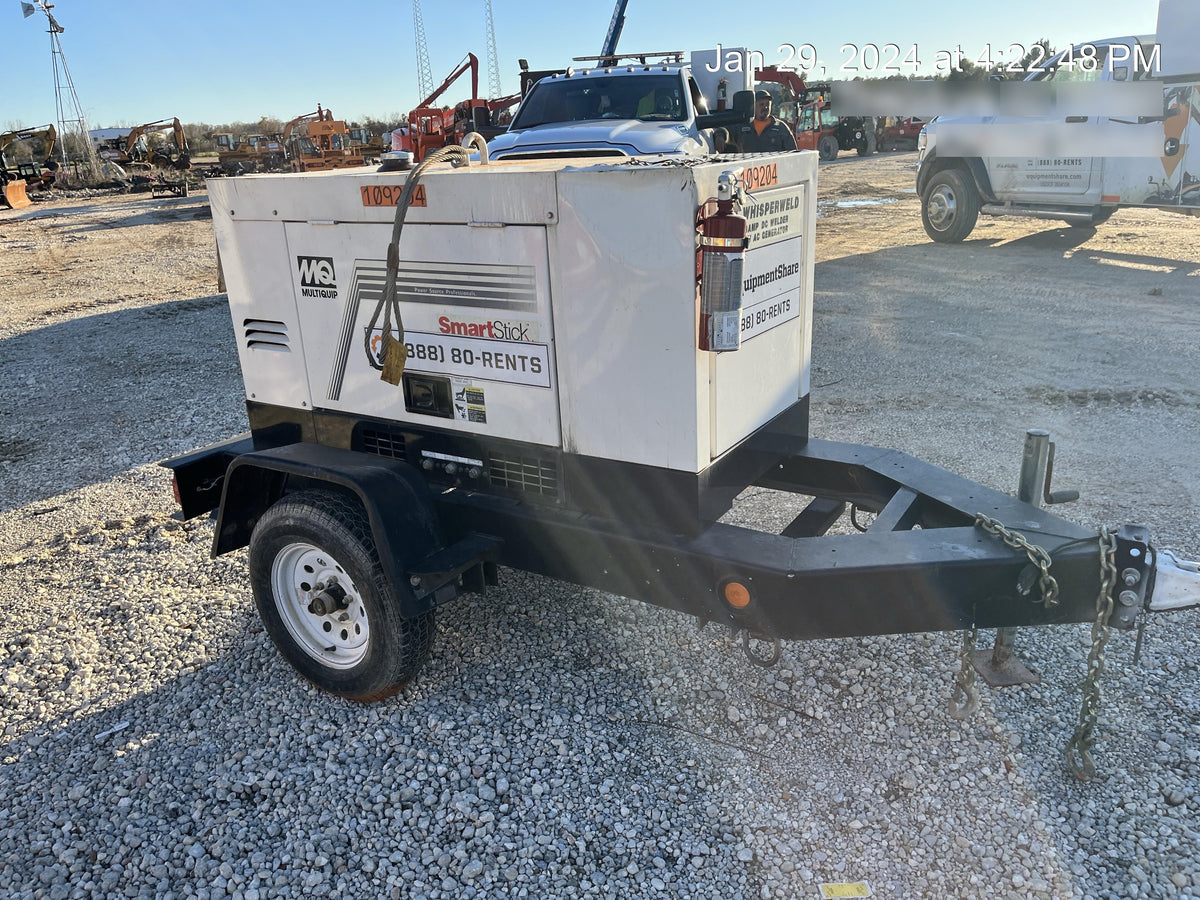 2020 Multiquip DLW400ESA4 400 amp Welder, 14kW, 120/240V, T4F Kubota, Trailer