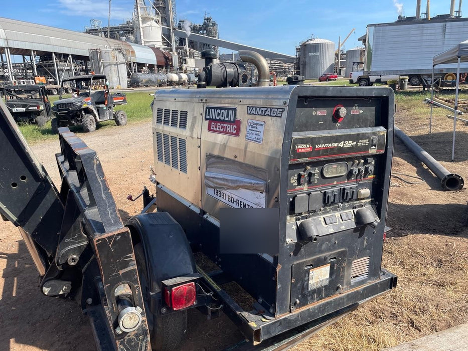 2018 Lincoln Electric Vantage 435 Lincoln Vantage 435 Welder Ready-Pak 3 w/Trailer, Fender/Light Kit, and Cable Rack