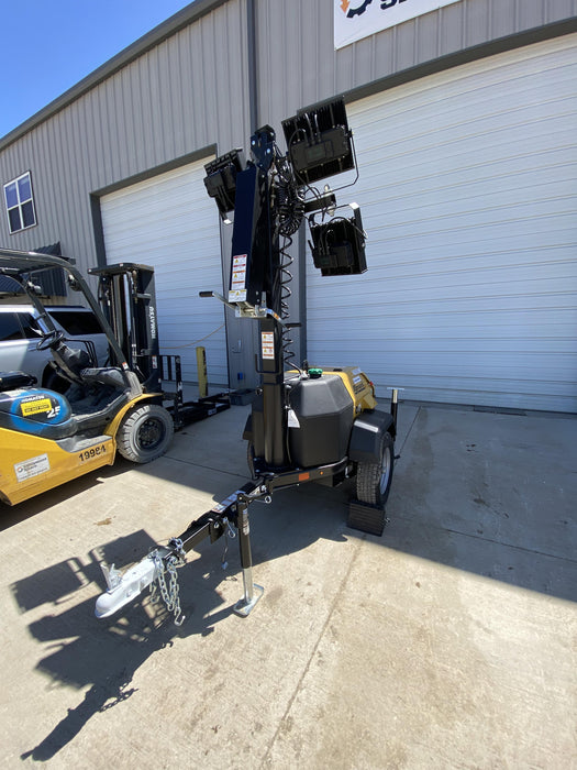 2022 Allmand NLV3GR (4) LED Light Fixture 350W, 23' Vertical Mast, 3kW Prime, Towable, Deep Sea L401, Leveling Jacks, Yanmar T4F 5.8hp