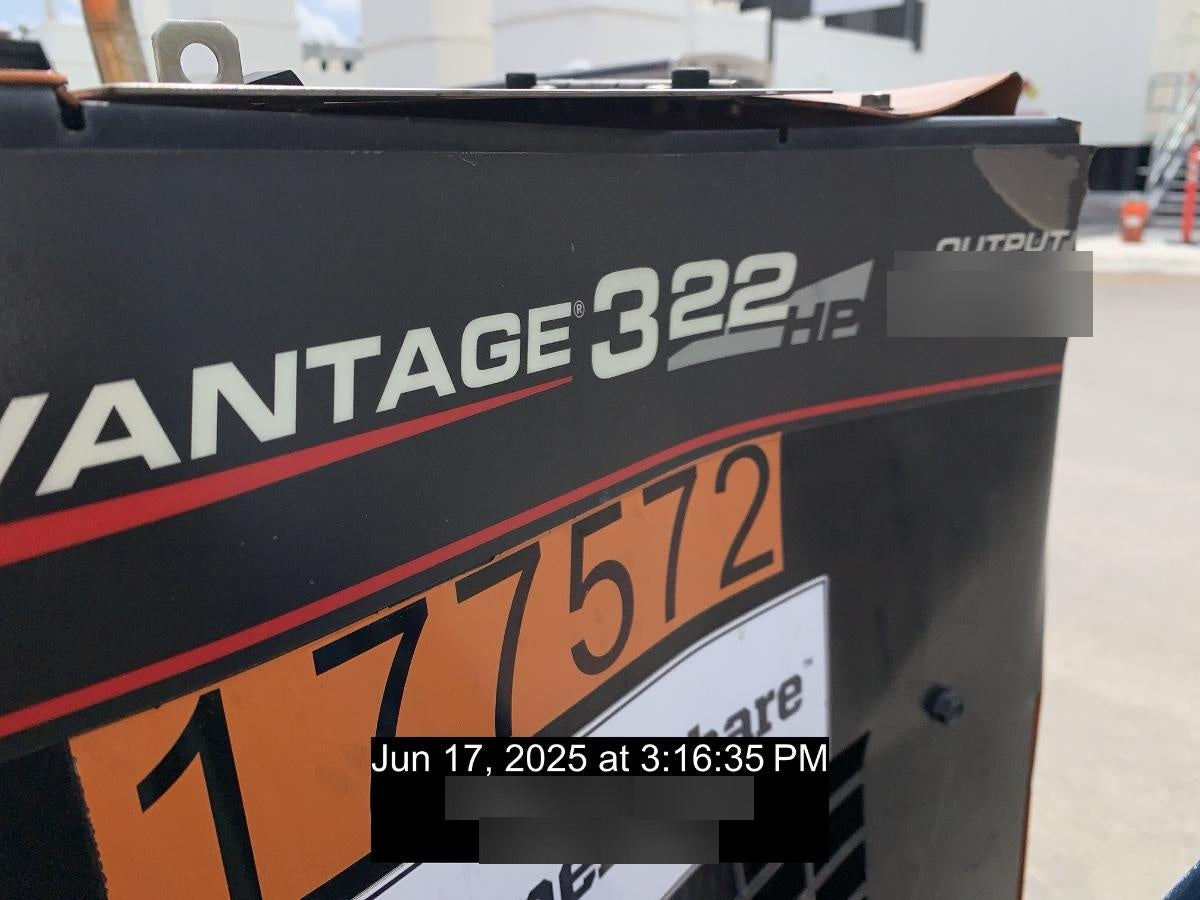 2021 Lincoln Electric Vantage 322 Vantage 322 Ready Pak 3 w/ Decals, ORANGE (includes trailer, cable rack, fender light kit) NO Telematics