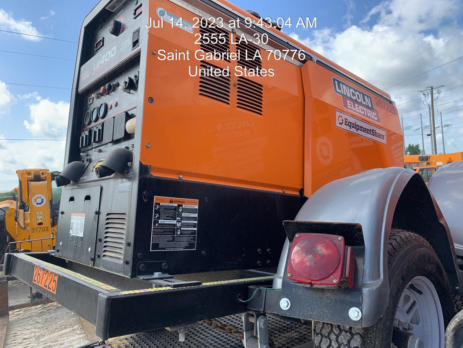 2022 Lincoln Electric LE400 Kubota V1505, Trlr, Cable Rack, Light Kit, ES Decals, T3