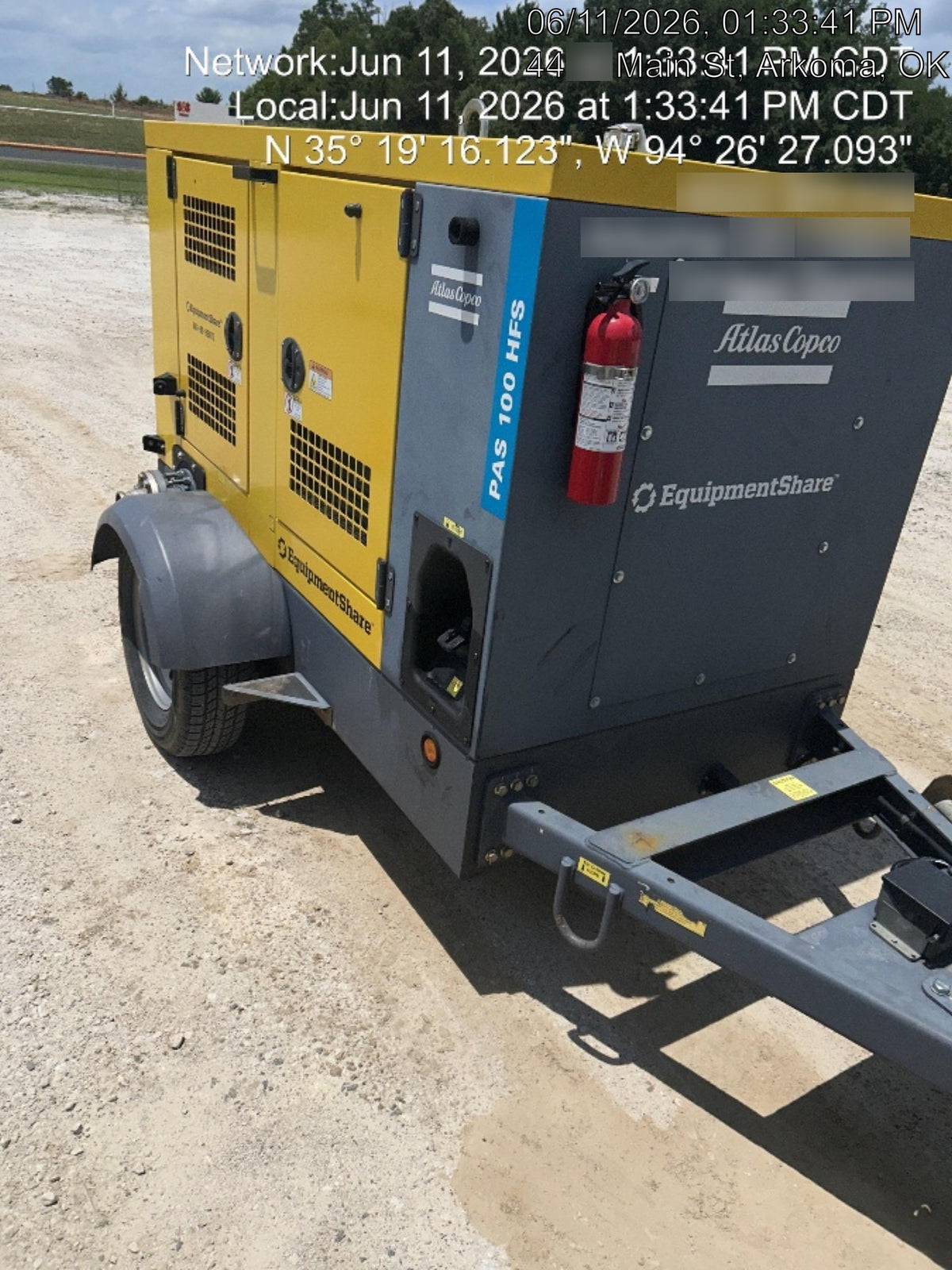 2021 ATLAS COPCO PAS 100 HF CS Enclosed