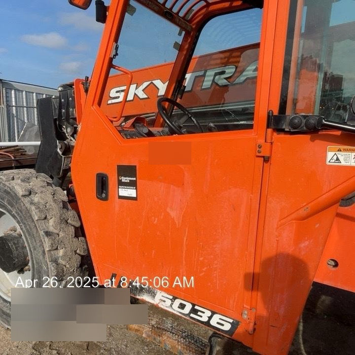 2019 Skytrak 6036 Cab/Heat/Air, Solid Tires, LED Work Lights, Beacon w/50" Carriage, 48" Pallet Forks