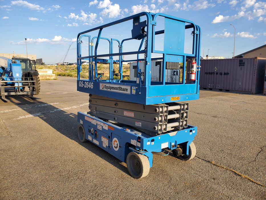 2019 Genie GS-2646 folding rails with full height swing gate