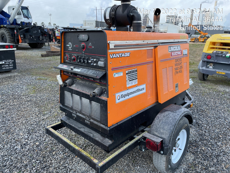 2021 Lincoln Electric Vantage 549X Ready Pak 3, ORANGE (includes trailer, cable rack, fender light kit)