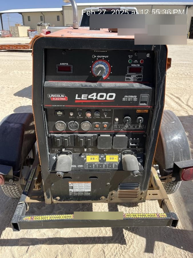 2023 Lincoln Electric LE400 Kubota V1505, Trlr, Cable Rack, Light Kit, ES Decals, T3