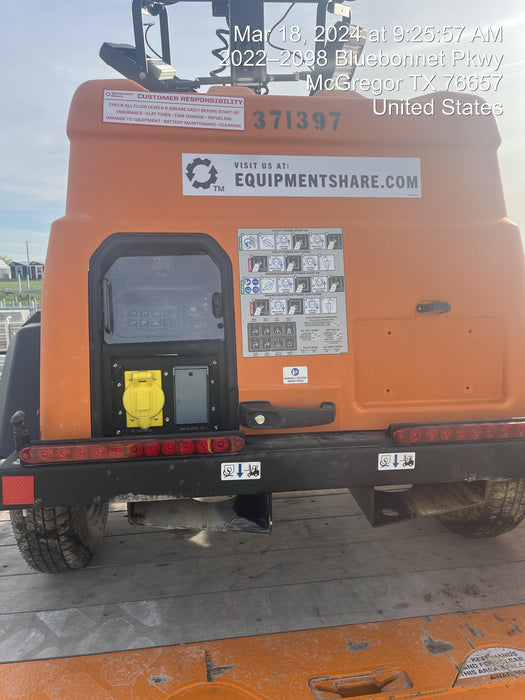 2023 Generac MLT2 Diesel, Flex Switch 120V Input, Powerzone Controller, 
(4) 320W LED Lights, 4kW Generator, 39.9 Gal Fuel Tank, 2" Ball, T3