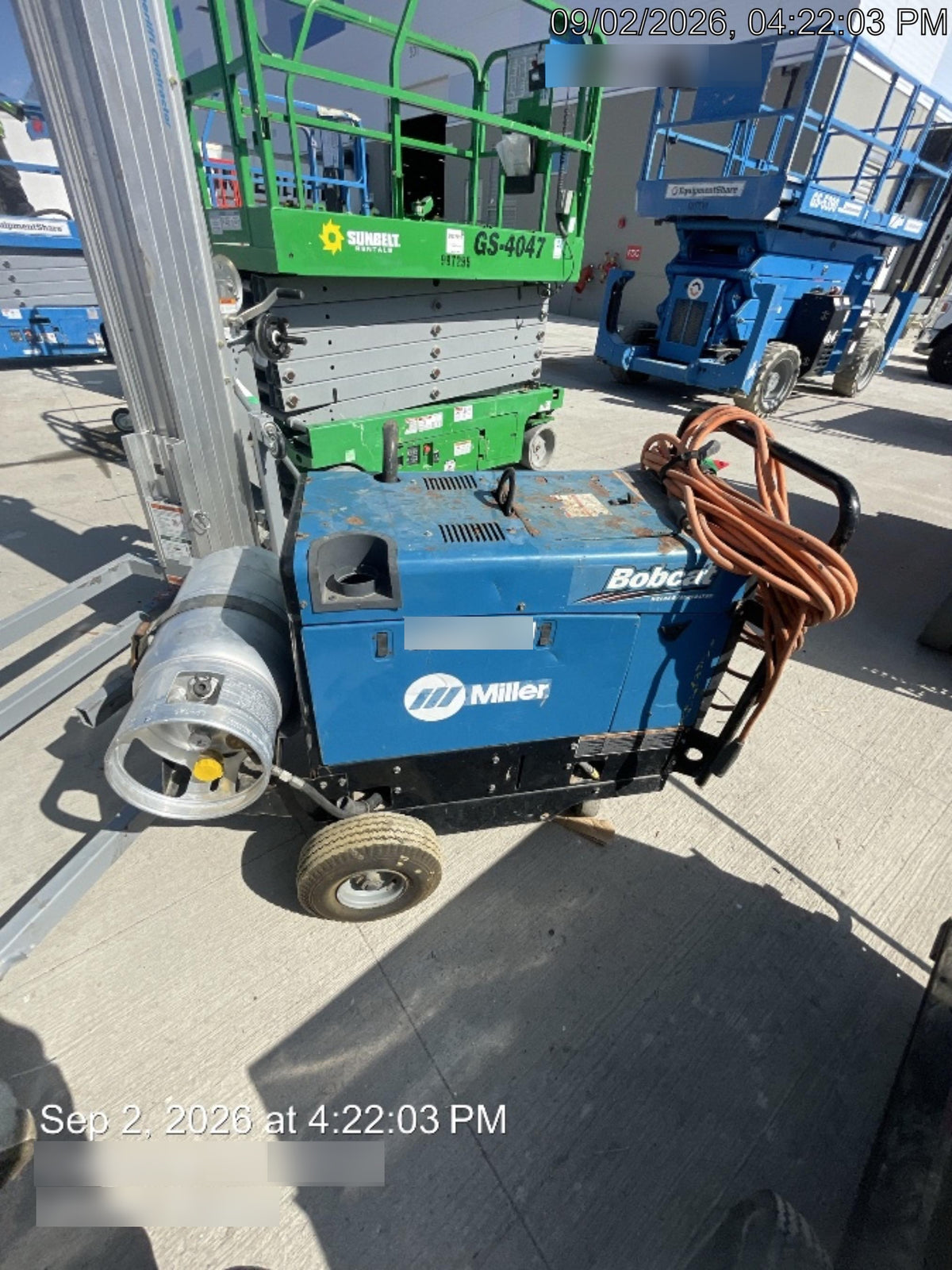 2019 Miller Electric BOBCAT 250 Standard w/Running Gear, Bracket, Hose