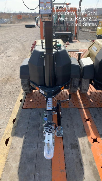 2022 Allmand NLV3GR (4) LED Light Fixture 350W, 23' Vertical Mast, 3kW Prime, Towable, ES Decals, T3