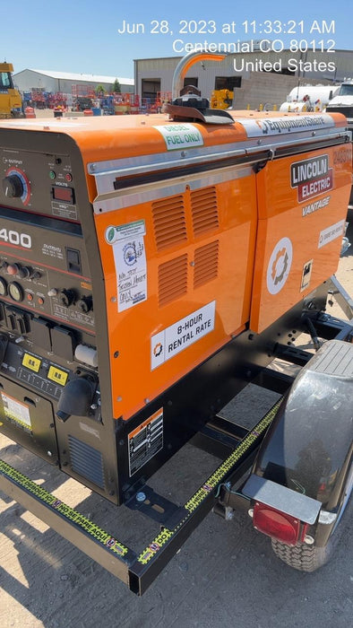 2022 Lincoln Electric LE400 Kubota V1505, Trlr, Cable Rack, Light Kit, ES Decals, T3