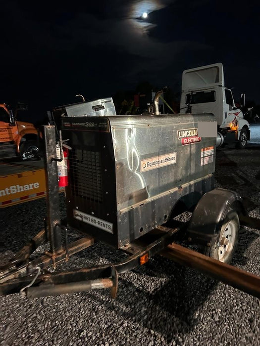 2019 Lincoln Electric Vantage 322 Welder Ready-Pak 3, Two wheel trailer, Fender and Light kit, Cable Rack