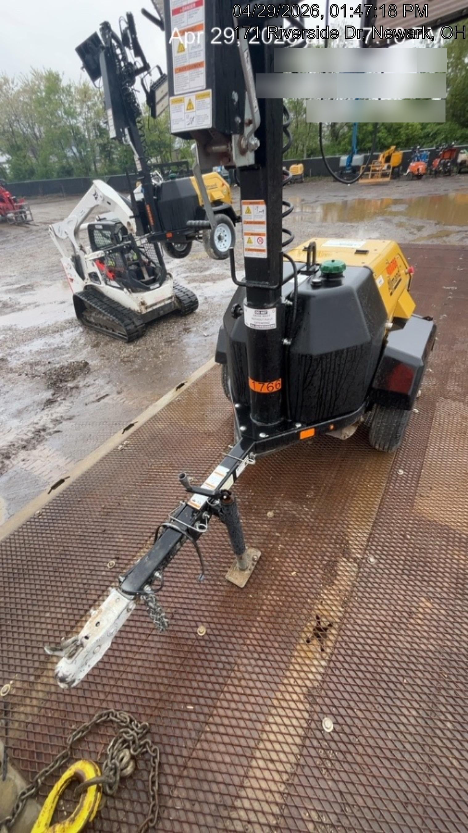 2022 Allmand NLV3GR (4) LED Light Fixture 350W, 23' Vertical Mast, 3kW Prime, Towable, Deep Sea L401, Leveling Jacks, Yanmar T4F 5.8hp
